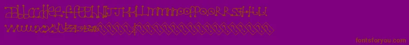 Aliendot Font – Brown Fonts on Purple Background