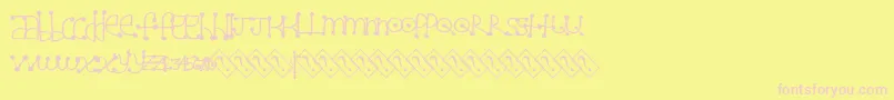 Aliendot Font – Pink Fonts on Yellow Background