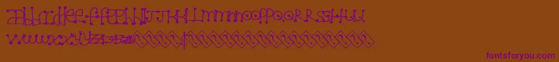 Aliendot Font – Purple Fonts on Brown Background