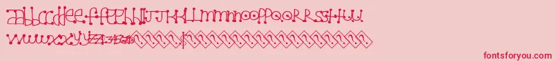 Aliendot Font – Red Fonts on Pink Background