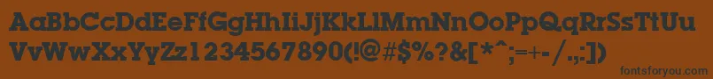 LaplandExtrabold Font – Black Fonts on Brown Background