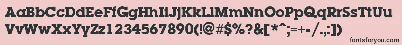 LaplandExtrabold Font – Black Fonts on Pink Background