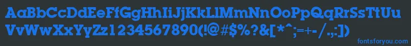 LaplandExtrabold Font – Blue Fonts on Black Background