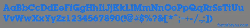 LaplandExtrabold Font – Blue Fonts on Gray Background