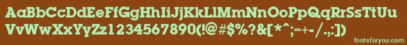 LaplandExtrabold Font – Green Fonts on Brown Background