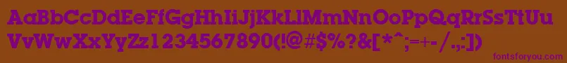 LaplandExtrabold Font – Purple Fonts on Brown Background