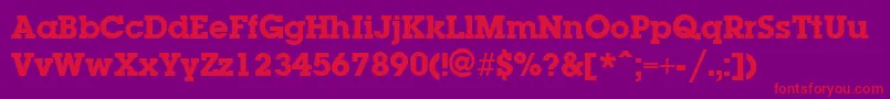 LaplandExtrabold Font – Red Fonts on Purple Background