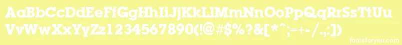 Police LaplandExtrabold – polices blanches sur fond jaune