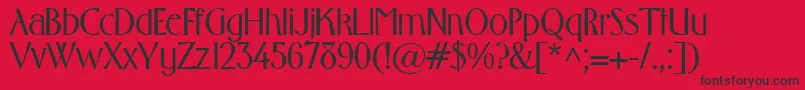 GabrielBold Font – Black Fonts on Red Background