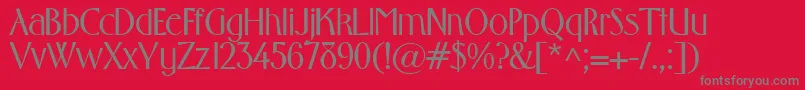 GabrielBold Font – Gray Fonts on Red Background
