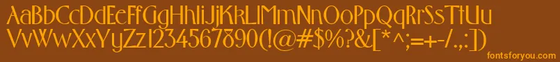 En savoir plus sur la police GabrielBold Police GabrielBold – polices orange sur fond brun