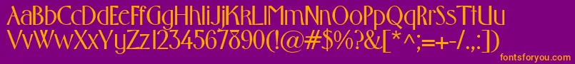 fuente GabrielBold – Fuentes Naranjas Sobre Fondo Morado