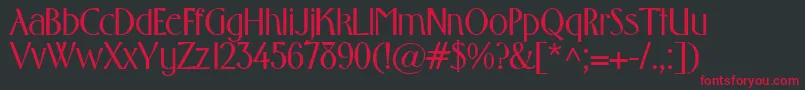 GabrielBold Font – Red Fonts on Black Background
