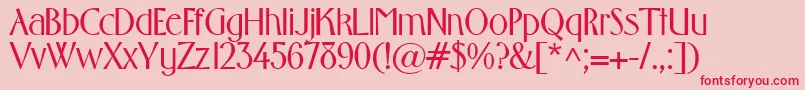 GabrielBold-Schriftart – Rote Schriften auf rosa Hintergrund