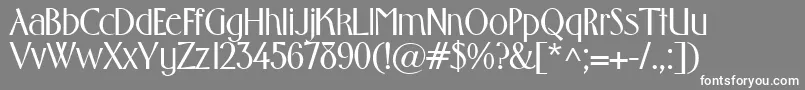 フォントGabrielBold – 灰色の背景に白い文字