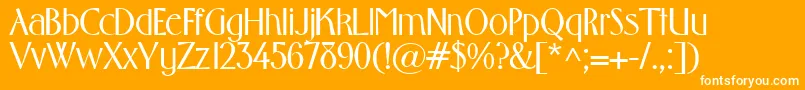 GabrielBold Font – White Fonts on Orange Background