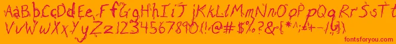 FhEuphoria Font – Red Fonts on Orange Background