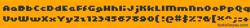 Шрифт Kroeger0465 – чёрные шрифты на оранжевом фоне