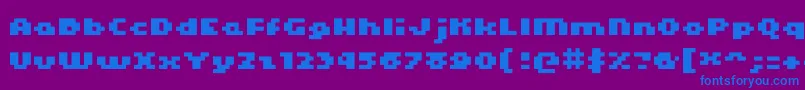 フォントKroeger0465 – 紫色の背景に青い文字