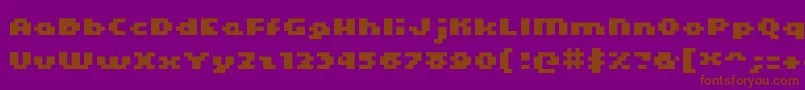 Kroeger0465-fontti – ruskeat fontit violetilla taustalla