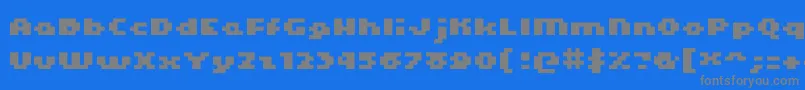 フォントKroeger0465 – 青い背景に灰色の文字