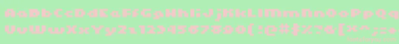 Kroeger0465 Font – Pink Fonts on Green Background