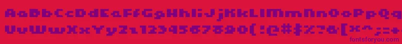 Kroeger0465 Font – Purple Fonts on Red Background