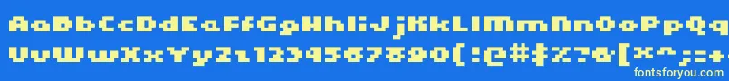 Шрифт Kroeger0465 – жёлтые шрифты на синем фоне