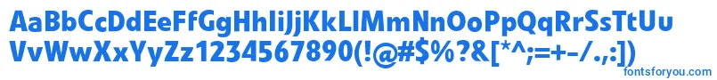 フォントLinotypevetoBold – 白い背景に青い文字