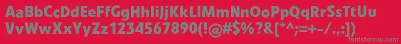 LinotypevetoBold Font – Gray Fonts on Red Background