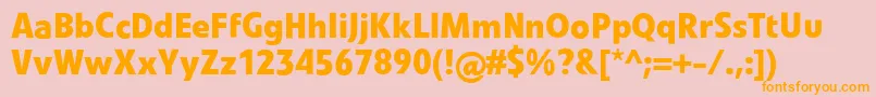 LinotypevetoBold Font – Orange Fonts on Pink Background