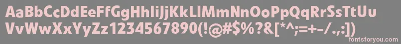 フォントLinotypevetoBold – 灰色の背景にピンクのフォント
