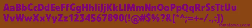 LinotypevetoBold-fontti – violetit fontit ruskealla taustalla