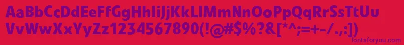 LinotypevetoBold Font – Purple Fonts on Red Background