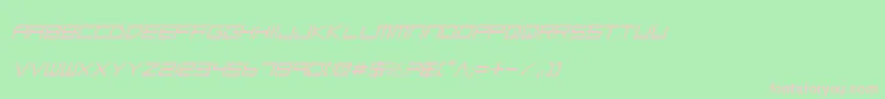 LowGunScreenItalic Font – Pink Fonts on Green Background