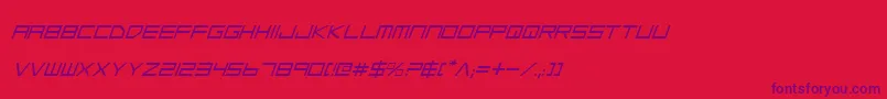 fuente LowGunScreenItalic – Fuentes Moradas Sobre Fondo Rojo