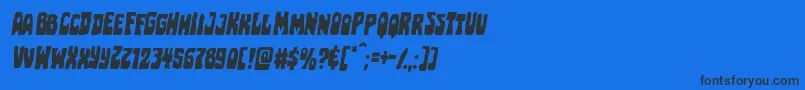 Pocketmonsterital Font – Black Fonts on Blue Background