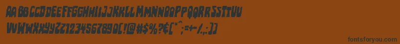 Шрифт Pocketmonsterital – чёрные шрифты на коричневом фоне