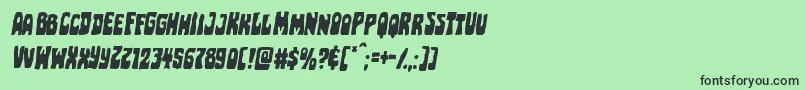 Pocketmonsterital Font – Black Fonts on Green Background