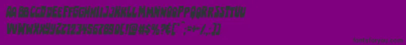 Шрифт Pocketmonsterital – чёрные шрифты на фиолетовом фоне