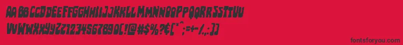 フォントPocketmonsterital – 赤い背景に黒い文字