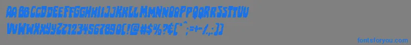 フォントPocketmonsterital – 灰色の背景に青い文字