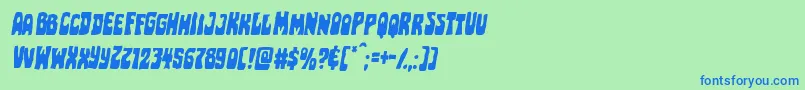 Шрифт Pocketmonsterital – синие шрифты на зелёном фоне