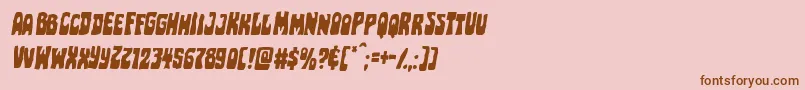 Pocketmonsterital Font – Brown Fonts on Pink Background