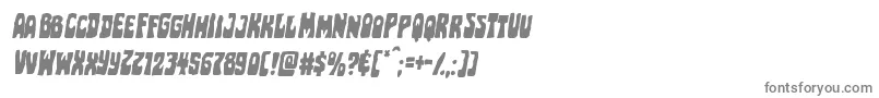 フォントPocketmonsterital – 白い背景に灰色の文字