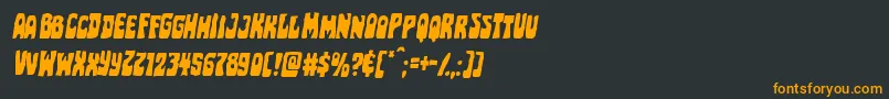 Pocketmonsterital Font – Orange Fonts on Black Background