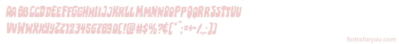 Fonte Pocketmonsterital – fontes rosa em um fundo branco