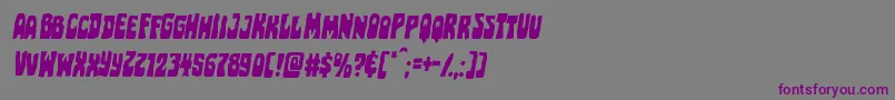 Pocketmonsterital Font – Purple Fonts on Gray Background