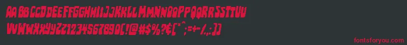 Pocketmonsterital Font – Red Fonts on Black Background