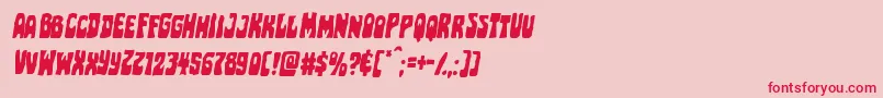 Pocketmonsterital Font – Red Fonts on Pink Background